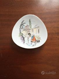 Piattino bordo dorato