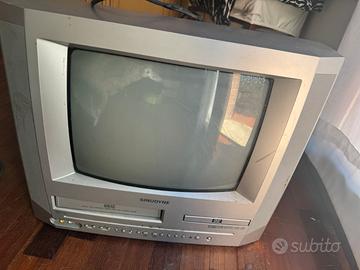 TV CRT Sinudyne con VHS e DVD integrati