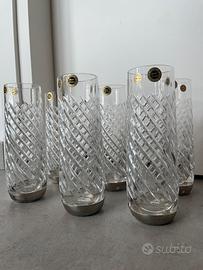 Bicchieri in cristallo e argento vintage