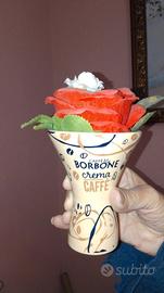 vasetto borboni con rosa 