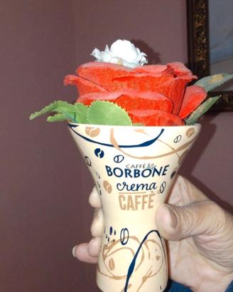 vasetto borboni con rosa 