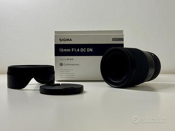 Sigma 16mm f/1.4 DC DN Contemporary per Sony