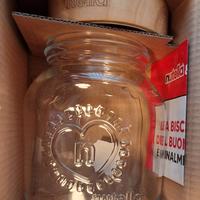 Biscottiera Nutella in vetro con tappo in legno