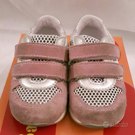 Scarpe bambina rosa, grigio, bianco taglia 21