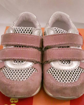 Scarpe bambina rosa, grigio, bianco taglia 21