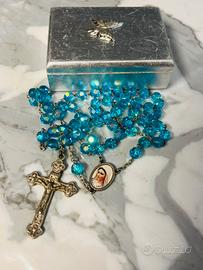 Rosario vintage Madonna di Medjugorje con scatola
