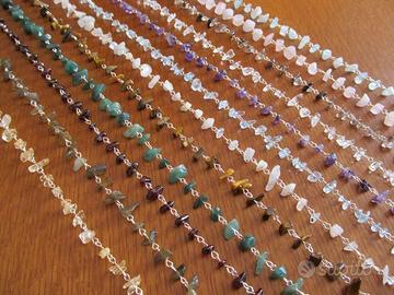 25 Fili da 50 cm. di Pietre naturali Chips