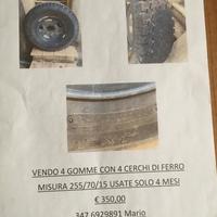 Cerchi con gomme per fuoristrada
