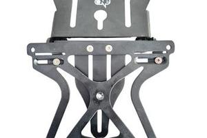 PORTATARGA PER MOTO UNIVERSALE REGOLABILE NERO