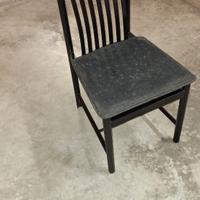 6 sedie in legno nero di design