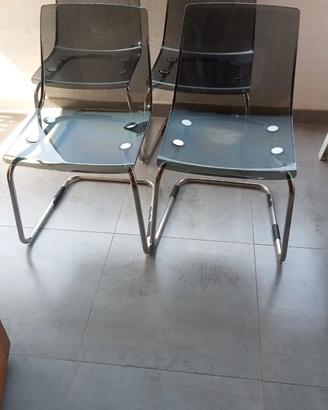SEDIE TRASPARENTI FUME' MODELLO TOBIAS IKEA