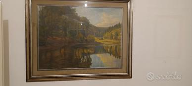 Quadro antico olio su tela.