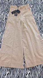 Pantaloni a zampa beige Piombo