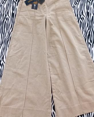 Pantaloni a zampa beige Piombo