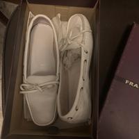 Mocassino Frau in pelle bianca