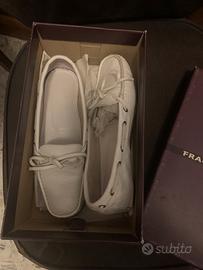 Mocassino Frau in pelle bianca