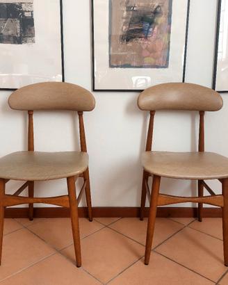 coppia sedie vintage anni 50/60 design svedese 