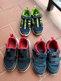 set 3 paia di sneakers per bambino nr 30