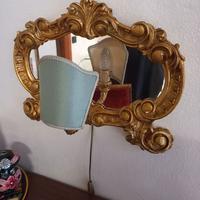 APPLIQUE in LEGNO DORATO con specchiera