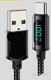 cavo USB tipo C con display evidenziante consumo