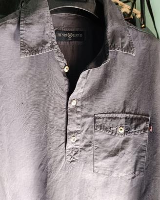 Camicia a polo cotone e lino Henry LLoyd Tg. M