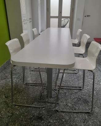 Bancone tavolo bianco