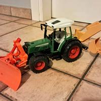 trattore Bruder Fendt 209 s escavatore ruspa pala