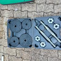 manubri regolabili con pesi