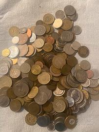 Lotto 1 kg fi monete mondiali vari paesi