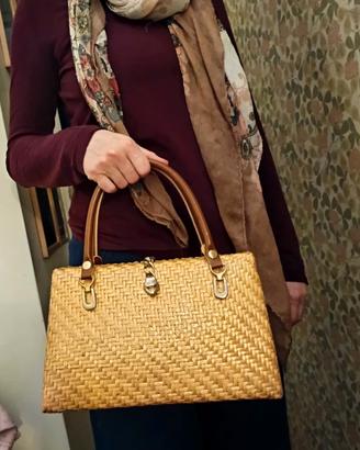 Borsa in midollino vintage 