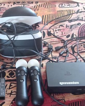 PlayStation VR Modello V2 COMPLETO + 2 Move e Adat