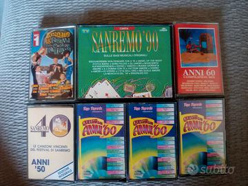 lotto 8 cassette musicali vintage
