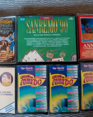 lotto 8 cassette musicali vintage