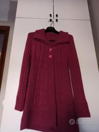 giaccone fucsia  con trecce