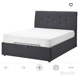 Letto 1piazza e mezza con contenitore imbottito