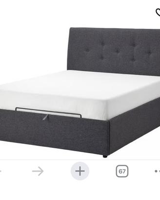Letto 1piazza e mezza con contenitore imbottito