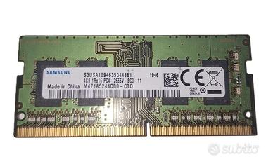 RAM DDR4 4Gb SODIMM 2666Mhz marca Samsung