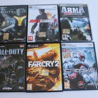 Lotto 6 videogiochi per PC tipo sparatutto