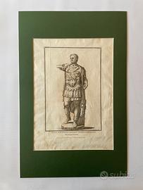 Antica ed originale incisione Romana del 1704