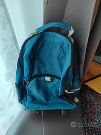 Zaino trolley scuola e viaggio – Blu petrolio