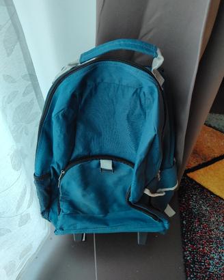 Zaino trolley scuola e viaggio – Blu petrolio