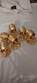 6 anelli in ottone pesanti per cordone scala inter