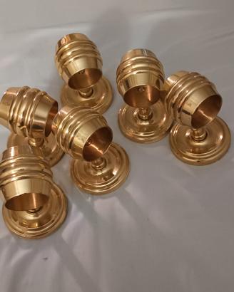 6 anelli in ottone pesanti per cordone scala inter