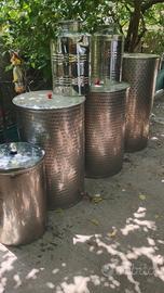 botti e fustini Inox per olio e vino