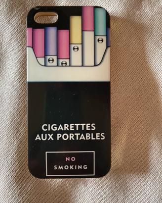 Cover custodia nera bumper iPhone 5 5S 5SE no smok