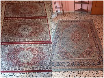 lotto tappeto + tris tappeti vintage 