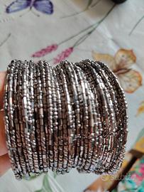 bracciale perline argento 
