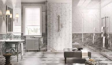 Piastrella 25X75 Bianco Statuario S.Agostino