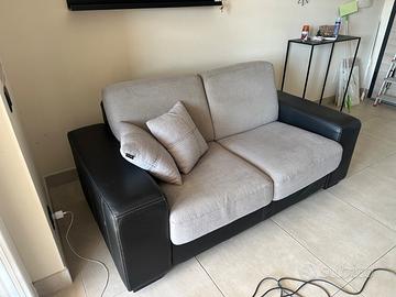 Divano  bicolore in pelle