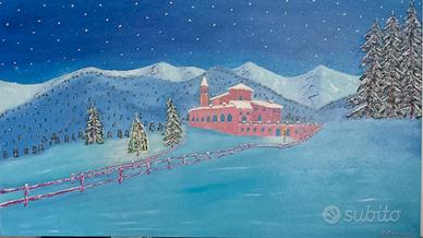 Quadro olio su tavola